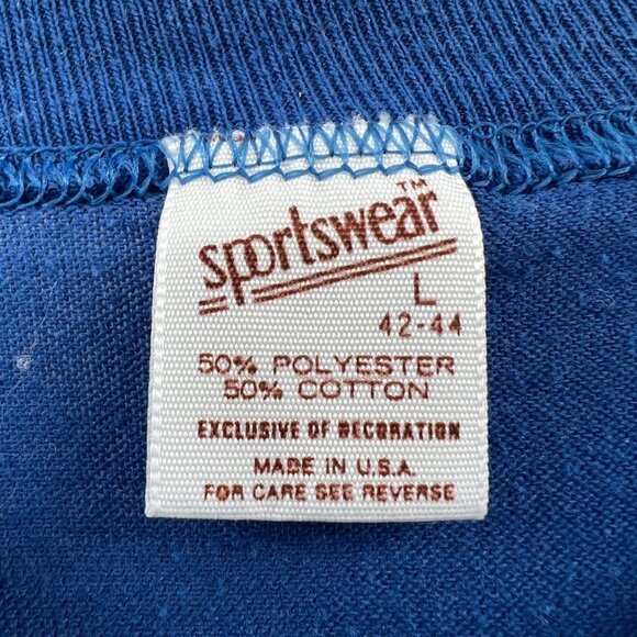 Sportswear Alaska women's Blue Short Sleeve Crew Neck T-Shirt Size Large - Picture 2 of 13